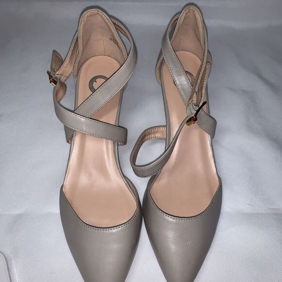 Women’s Journee Collection Mia 10 Gray Faux Leather Point Toe High Heel Shoe - Picture 11 of 12